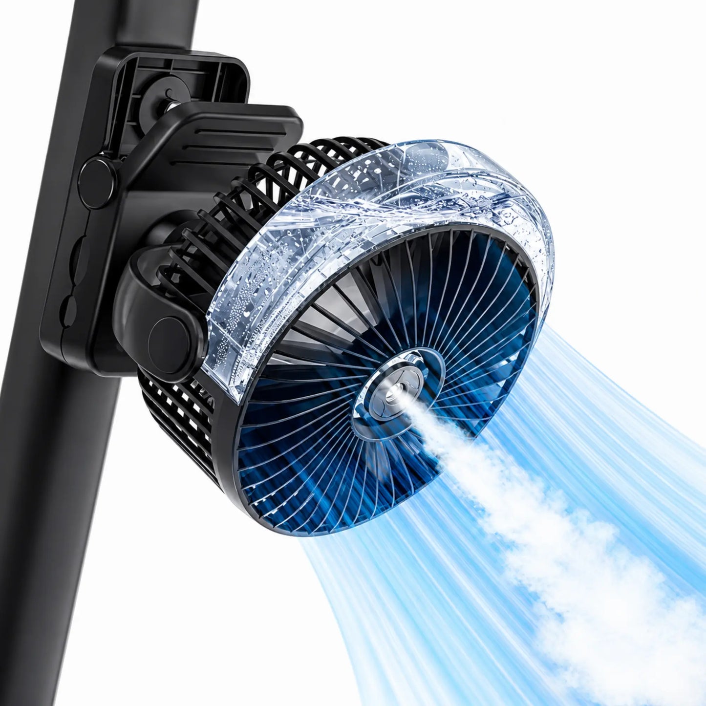 Rechargeable Magnetic Golf Cart Cooling Fan with Mist Functionality