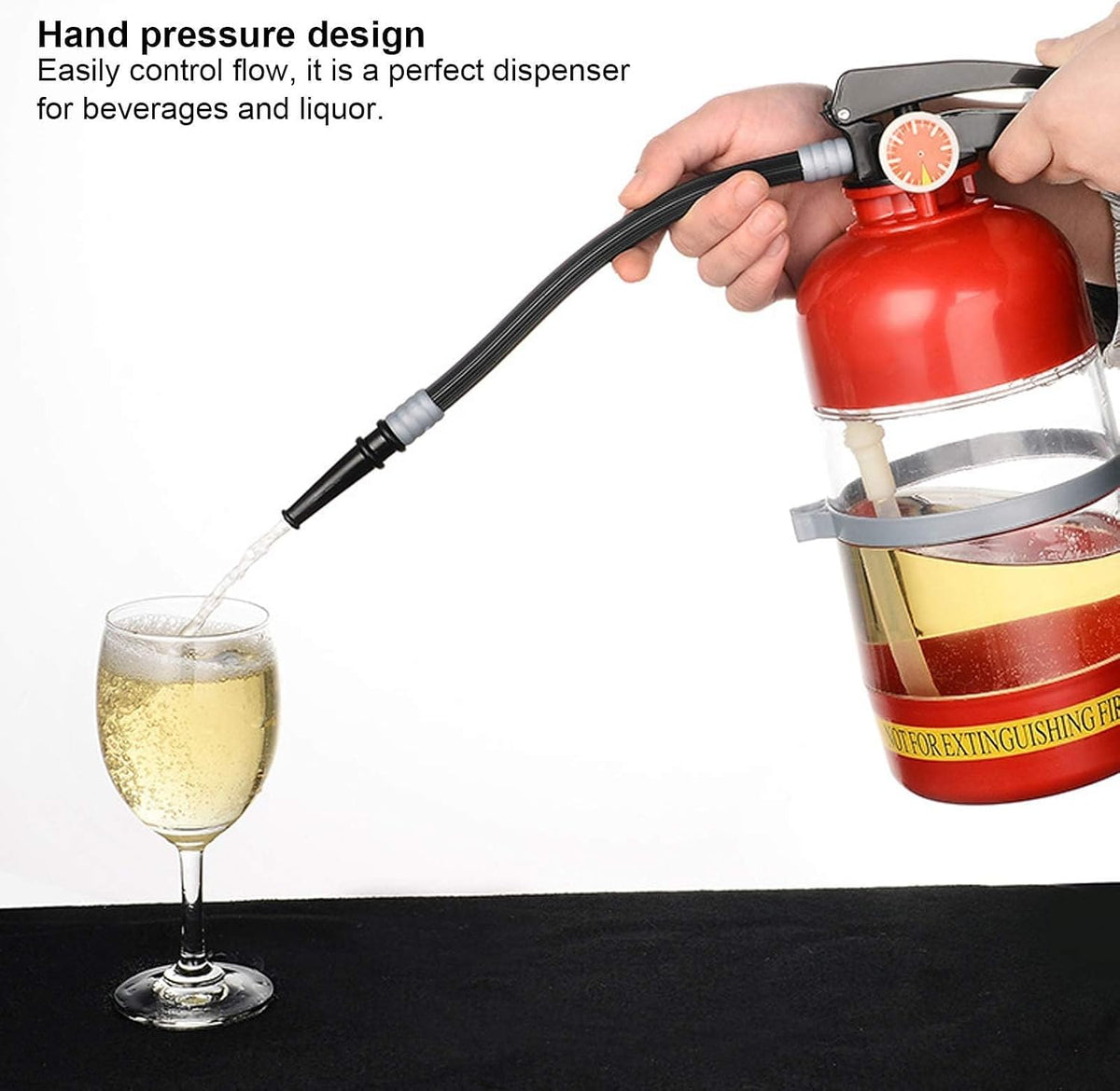 2L Whiskey Decanter, Portable Fire Extinguisher Container Funny Beer Dispenser for Home Party Beer Dispenser Barrels Bar Beverage Liquor Rack Machine for Wine Spirits Drinks