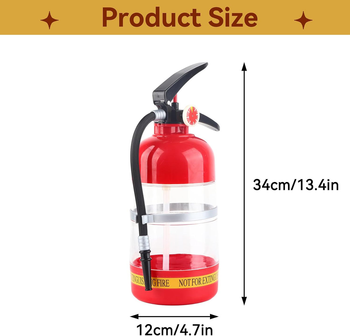 2L Whiskey Decanter, Portable Fire Extinguisher Container Funny Beer Dispenser for Home Party Beer Dispenser Barrels Bar Beverage Liquor Rack Machine for Wine Spirits Drinks