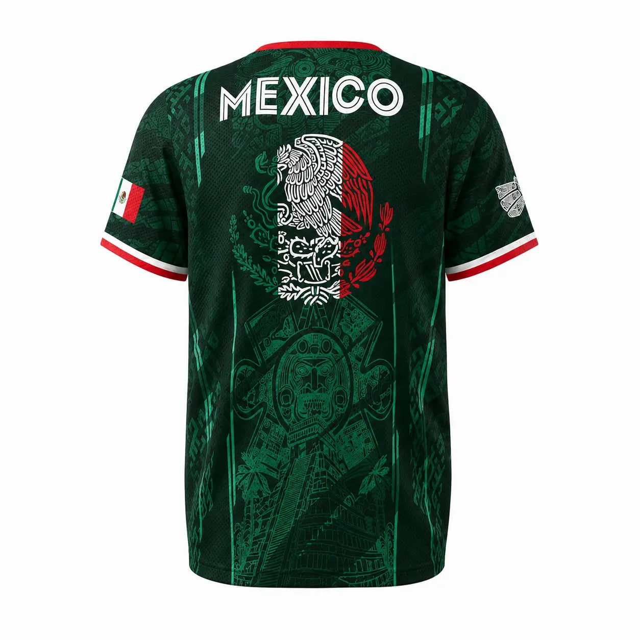 2026 Mexico Soccer Jersey, Chichén Itzá Pyramid Graphic Retro Soccer Jersey, All over Print, Casual Style for All Seasons, Classic Throwback Jersey Sportswear Top Summerwins