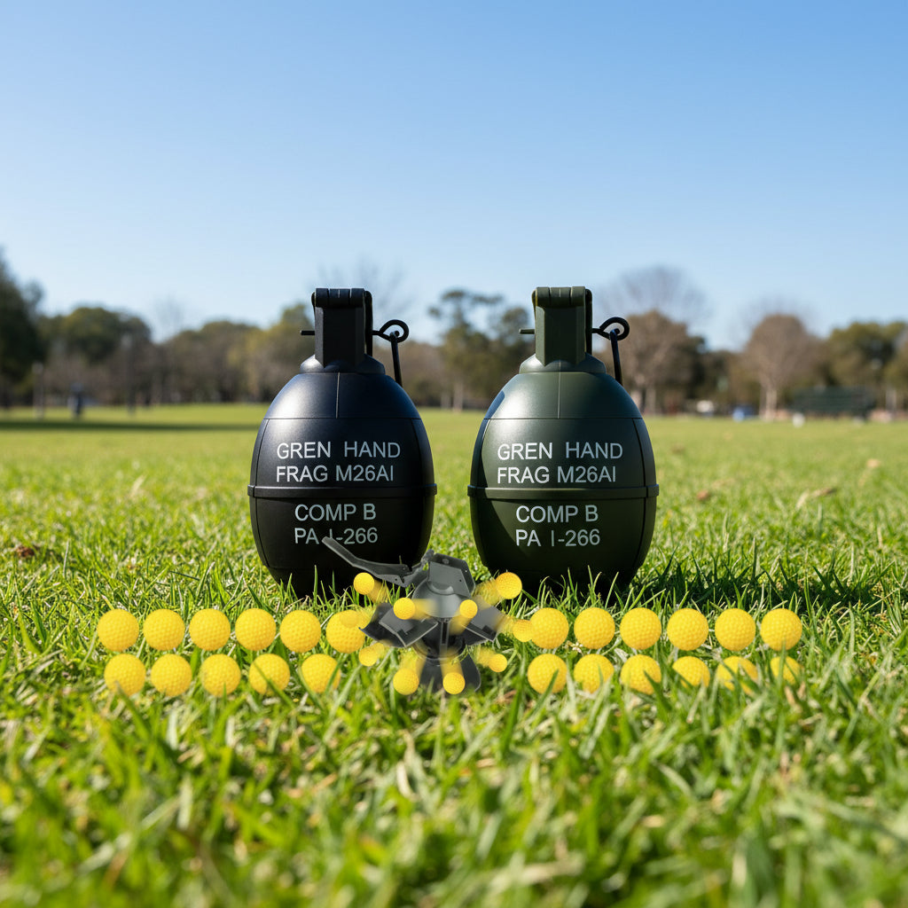 Tactical Toy-Grenade for CS Battle Game,2Pcs Fall Resistant Refillable Fun Impac
