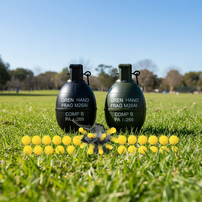 Tactical Toy-Grenade for CS Battle Game,2Pcs Fall Resistant Refillable Fun Impac