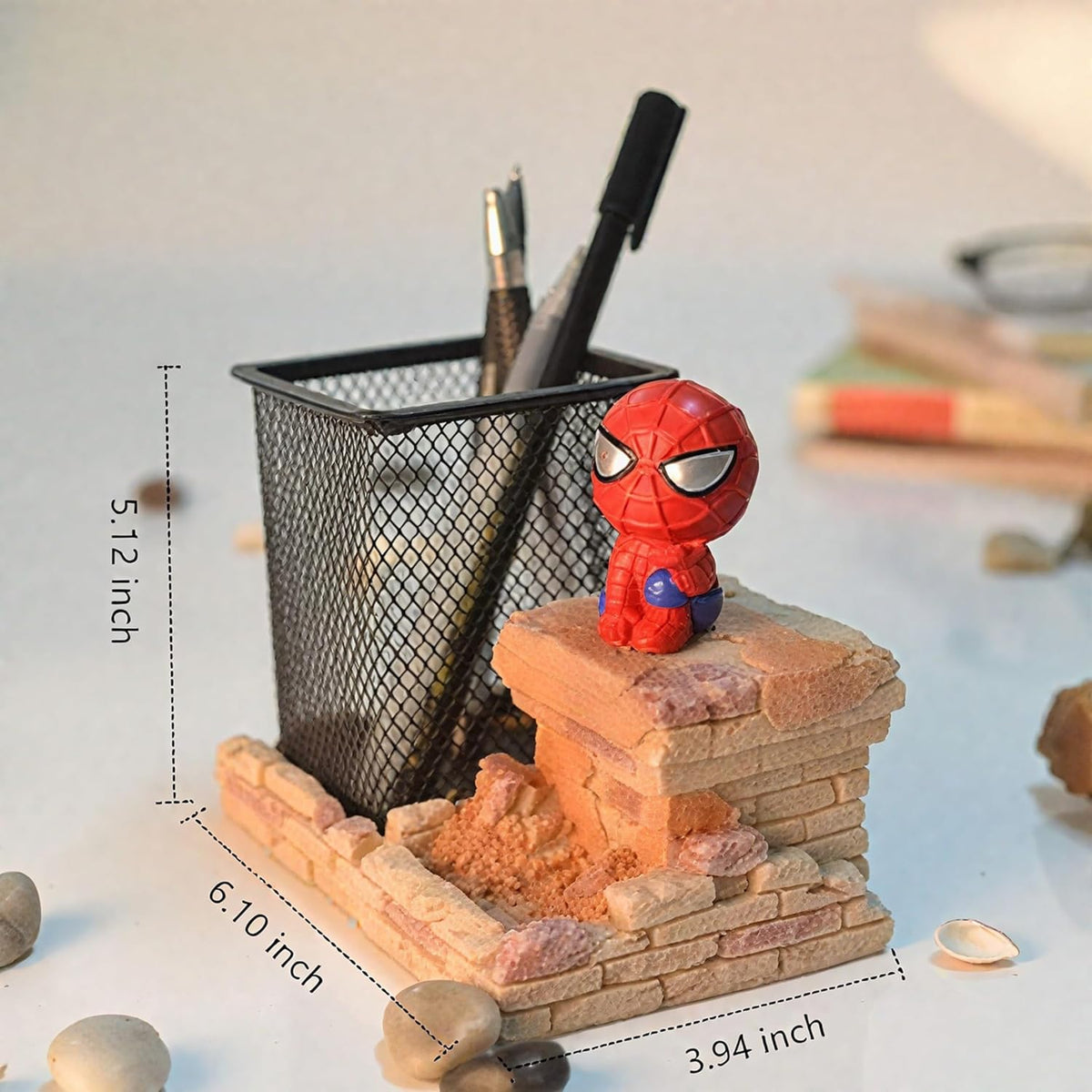 Pen Holder, Creative Novelty Office Desk Decorations Man Boy Girls Gadgets Pencil Holder Stationery Storage Box Desk Organizer Caddy for Office, Home Unique Gifts