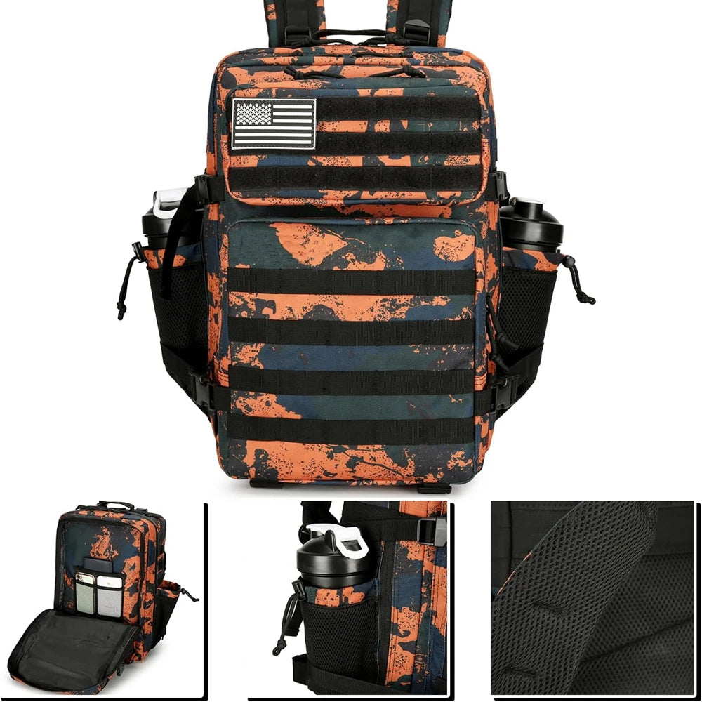 Large 45L 3P Tactical Backpack Hiking Bag Pack Outdoor Sport Backpack Waterproof Climbing Rucksack Camping Hiking Bag Mochila