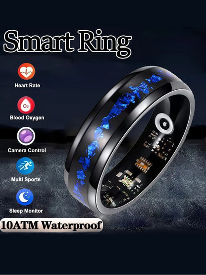 Smart Finger Ring Health Tracker, Heart Rate Monitor, Temperature, Sleep, Stress Management, Cycle Reminder, Fitness Ring for Men and Women, Wearable, Wireless Fitness Tracker, Wearable Fitness Trackers
