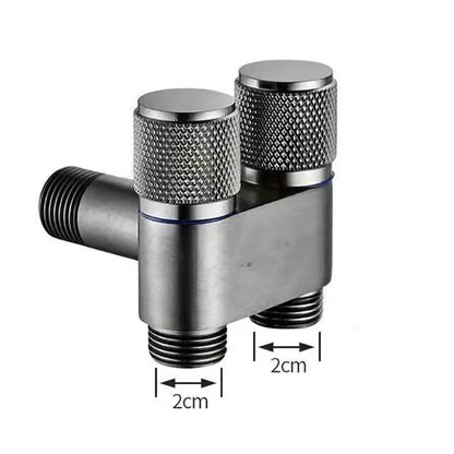 Zinc Alloy Angle Valve Wall Mount Toilet Washing Machine Tap One in Two Out Water Cleaning Faucet Bathroom Toilet Accessories