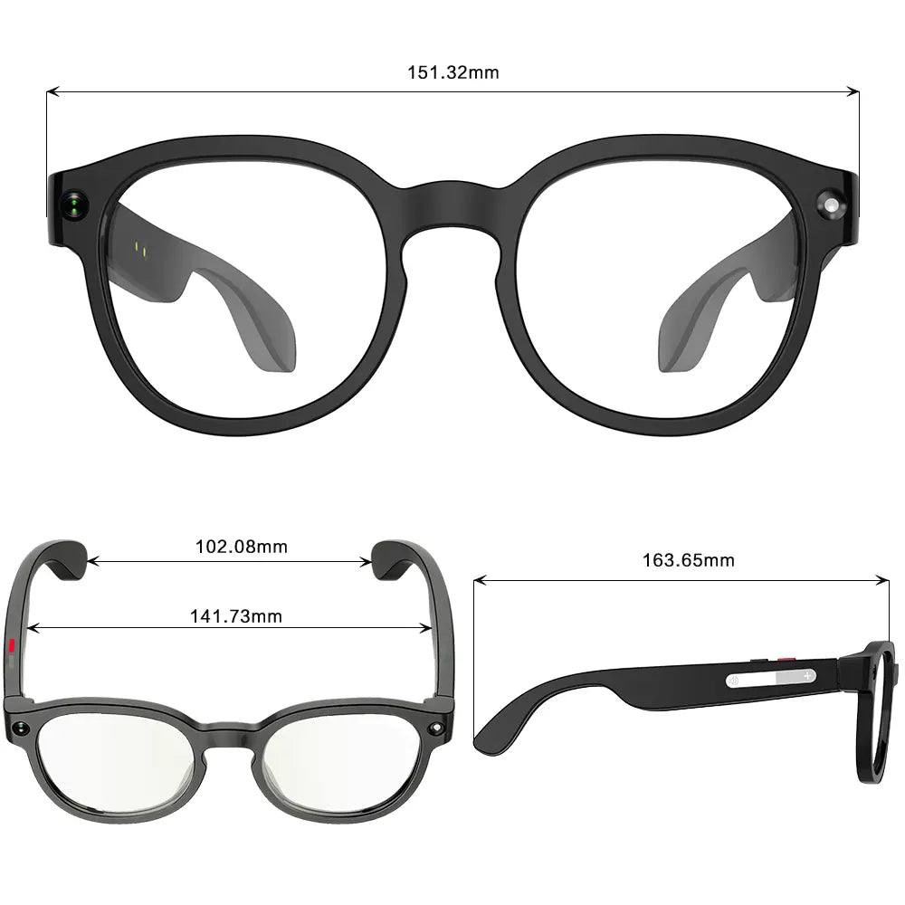 Sightflow Smart AI Camera Glasses with 8MP Photochromic UV-Protective Lenses, Real-Time Translation in 160+ Languages, Bluetooth Audio, Hands-Free Photo and Video Capture, Touch Control, Ideal for Travel and Outdoor Use, Compatible with iOS and Android