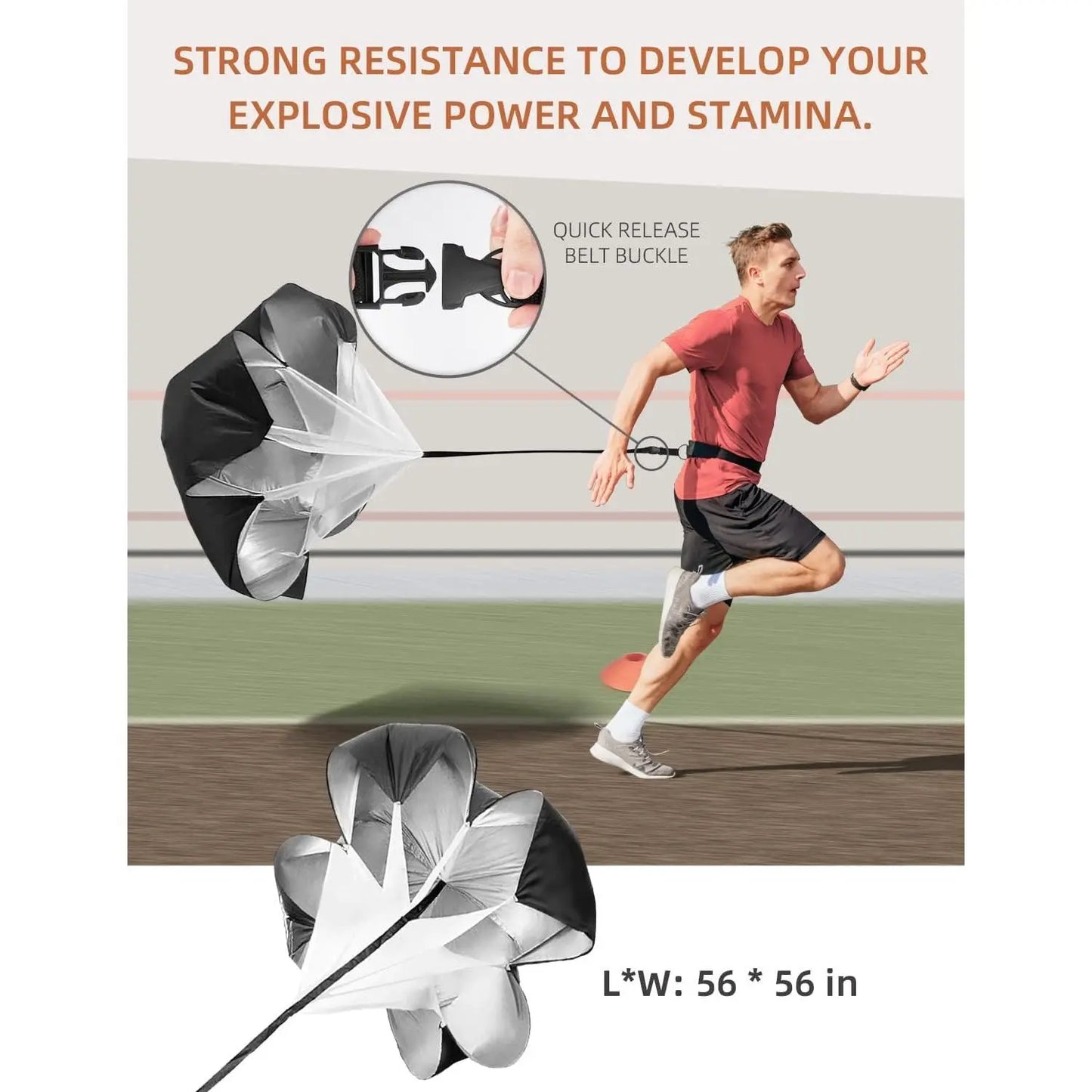 Agility Training Equipment Set: Includes 4 Hurdles, 20-Foot Speed Ladder with 12 Rungs, 12 Disc Cones, Resistance Parachute, Jump Rope, and 5 Resistance Bands
