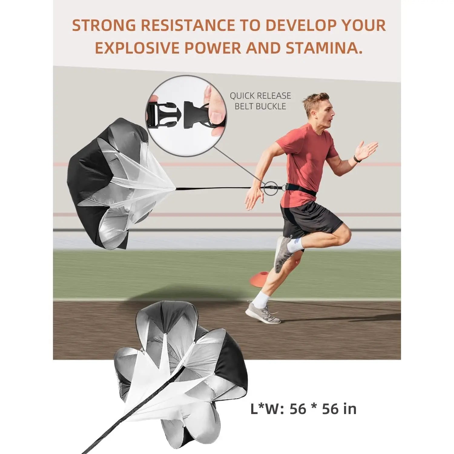Agility Training Equipment Set: Includes 4 Hurdles, 20-Foot Speed Ladder with 12 Rungs, 12 Disc Cones, Resistance Parachute, Jump Rope, and 5 Resistance Bands