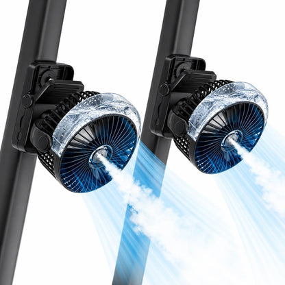 Rechargeable Magnetic Golf Cart Cooling Fan with Mist Functionality