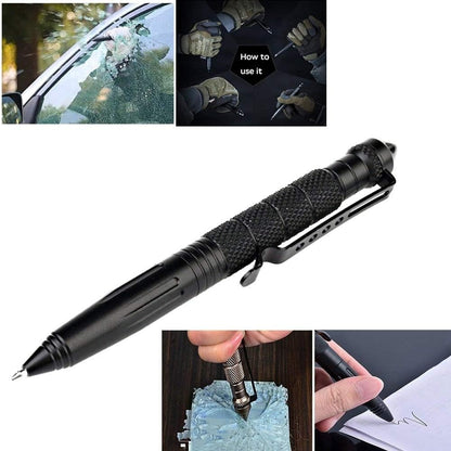 Ultimate Military Tactical Pen - Self Defense Tool with Emergency Glass Breaker and 6 Ink Refills