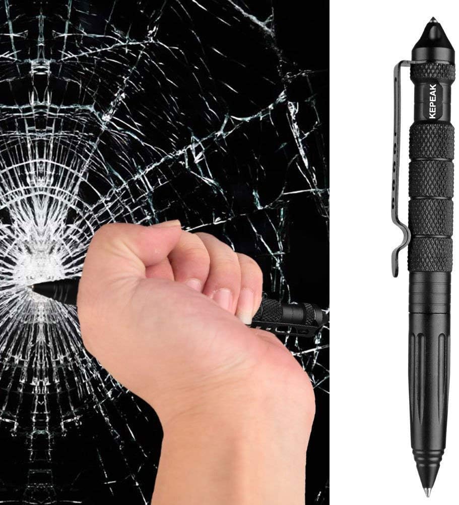 Ultimate Military Tactical Pen - Self Defense Tool with Emergency Glass Breaker and 6 Ink Refills