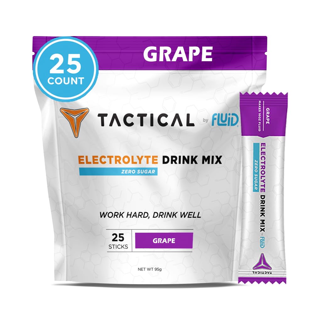 Fluid Tactical - 25 Count Zero Sugar Electrolyte Powder | Variety Pack | Travel Ready Drink Mix | Extreme Re-Hydration