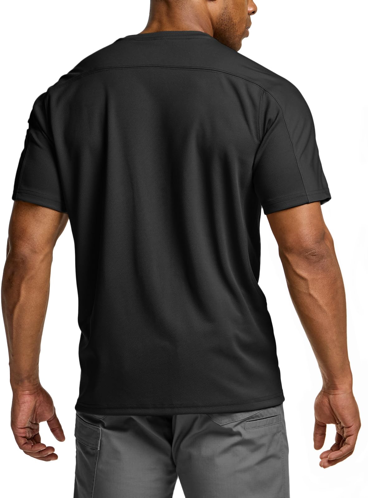 CQR Men's Short Sleeve Military Tactical T-Shirt, Athletic Gym Training Army Shirts, Outdoor Hiking Workout Shirt