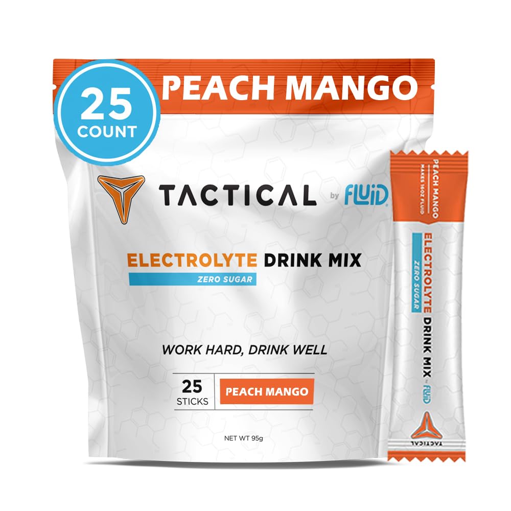 Fluid Tactical - 25 Count Zero Sugar Electrolyte Powder | Variety Pack | Travel Ready Drink Mix | Extreme Re-Hydration