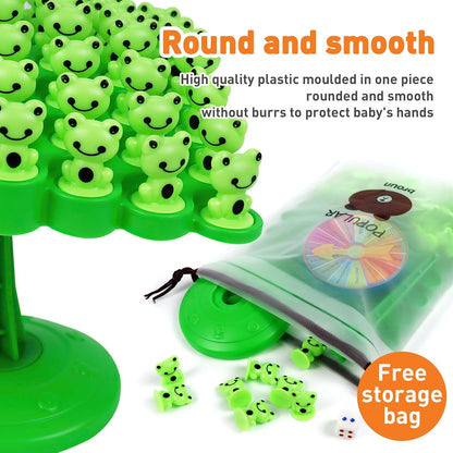 Frog Balance Game Toys,Balance Game Tree Two-Player Parent-Child Interactive Family Tabletop Puzzle Montessori Toy,Frogs Board for Kids and Adults (Frog)