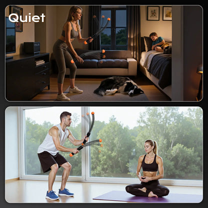 Weighted Cordless Battle Ropes 2PCS - Quiet Ropeless Training Rope Fitness Equipment for Home Gym, HIIT Full-Body Exercise Workout Equipment for Men & Women, Noise-Free Indoor Training Gear, Festival Gift, Gift Choice