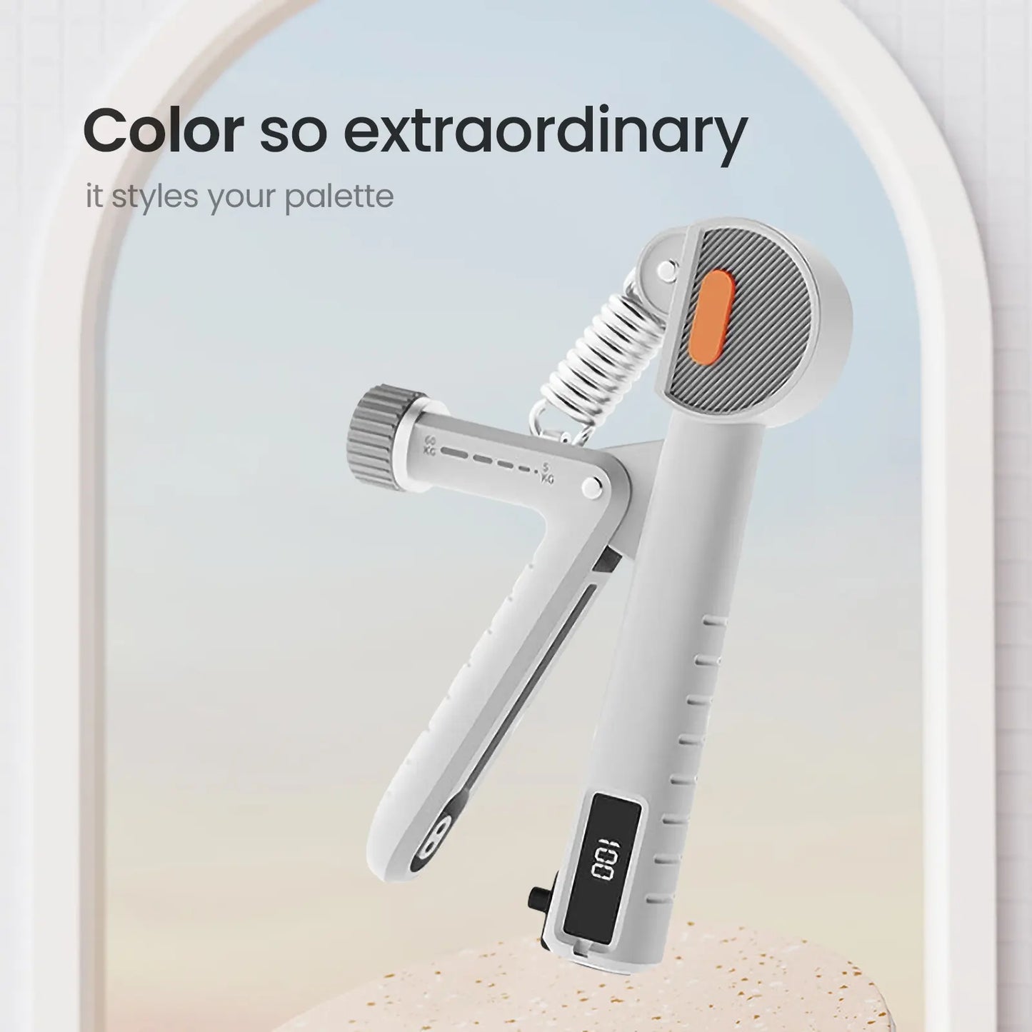 Intelligent Grip Strength Trainer with Bluetooth App Control, Adjustable Resistance (5-60Kg), Overhand Grip Design for Muscle Development and Rehabilitation