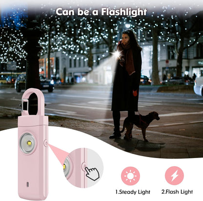 Rechargeable Personal Alarm for Women - Christmas Birthday Gifts for Women, Daughter, College Student, Teen Girl, Elders, Kids, Siren Alarm, USB Charging, Pink
