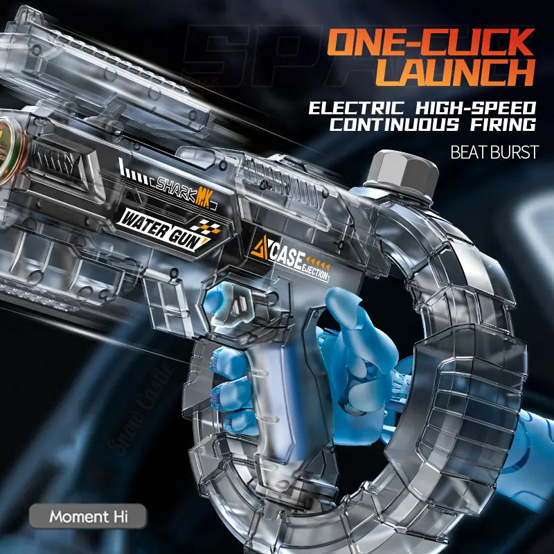 Electric Water Shooter with LED Lights, Powerful Squirt Water Pistol for Kids/Aldults,Long Range Shoot Reach to 26-35Ft Outdoor Water Toy,Outdoor,Party,Birthday Gift,Water Guns