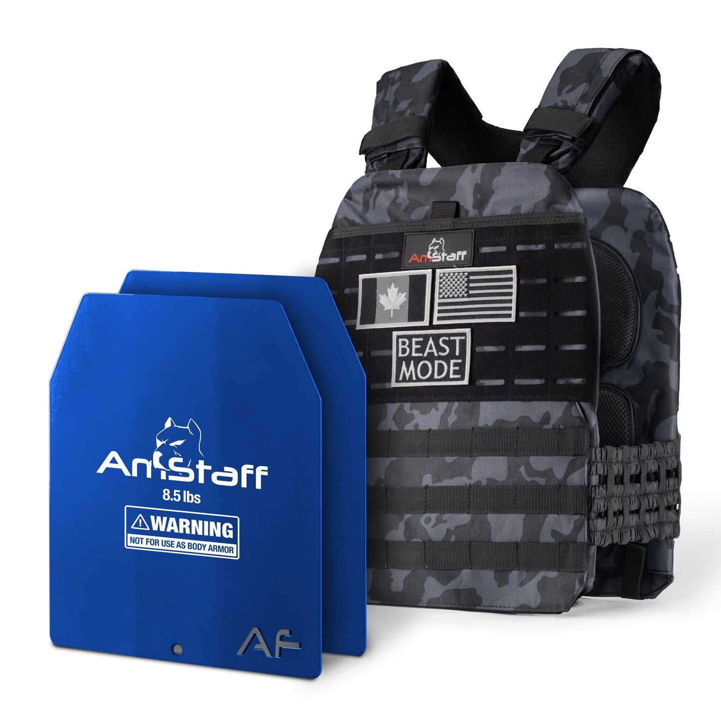 Amstaff Tactical Weighted Vest - Adjustable Weight Vests - Versatile Wearable Vest for Fitness Workouts, Strength and Endurance Training, Running