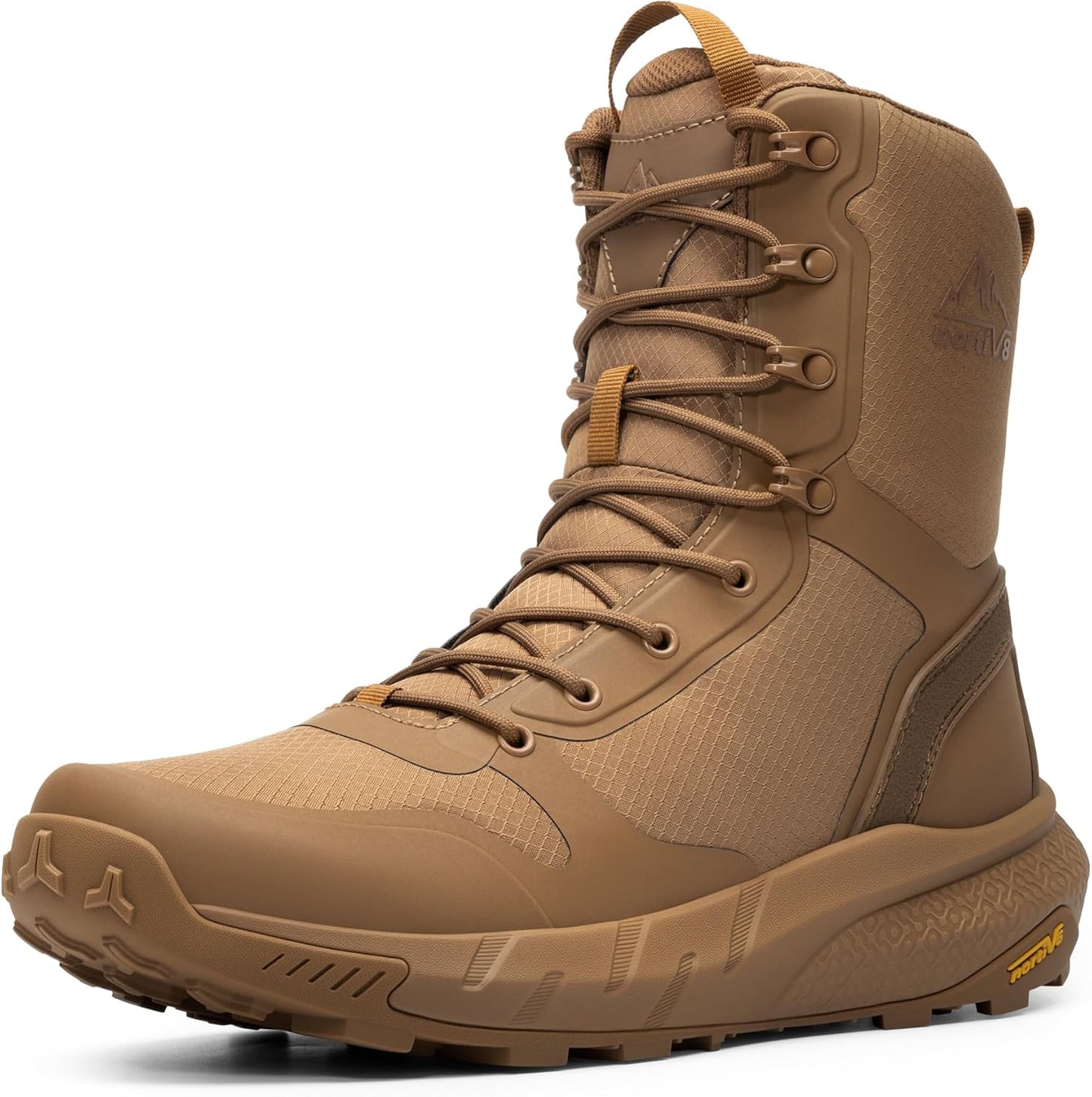 NORTIV 8 Men's Military Tactical Boot Lightweight Comfortable Boots for Work All Day Side Zipper Motorcycle Combat Hiking Boots Metrostrike(8-9 Inches)