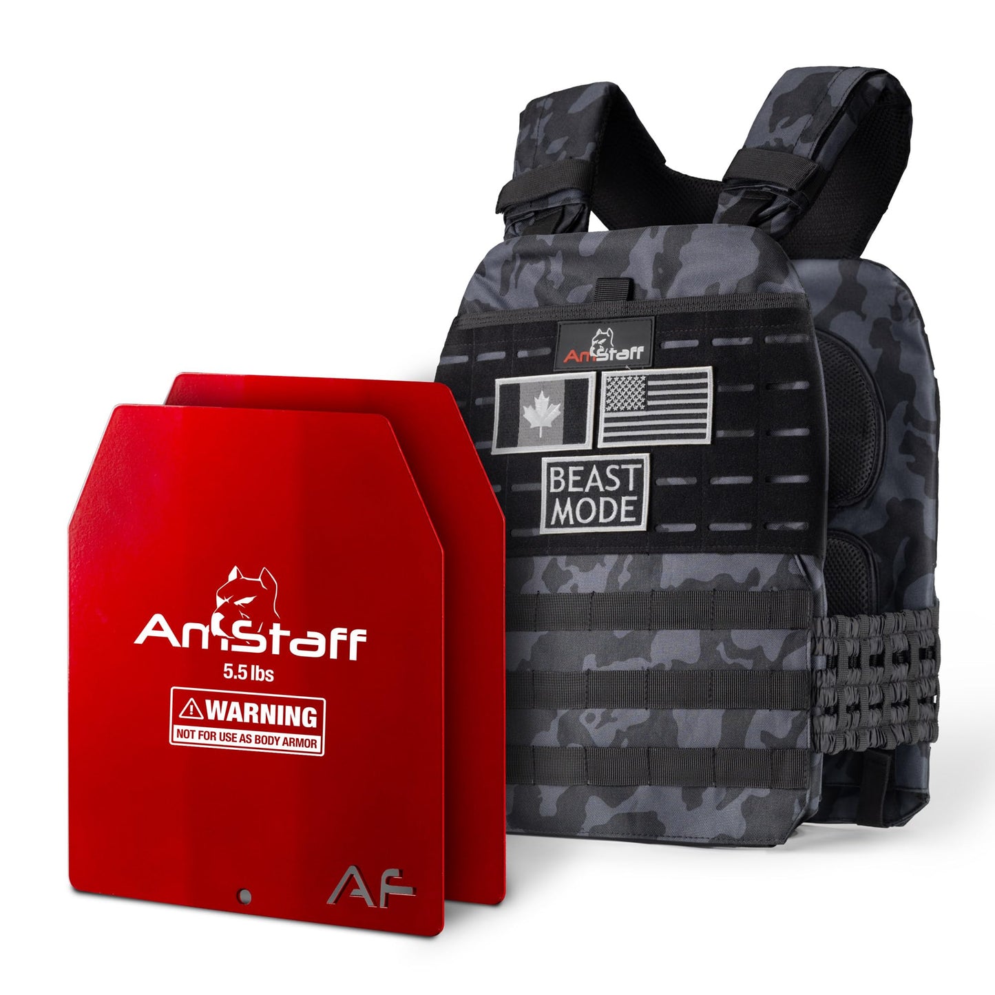Amstaff Tactical Weighted Vest - Adjustable Weight Vests - Versatile Wearable Vest for Fitness Workouts, Strength and Endurance Training, Running