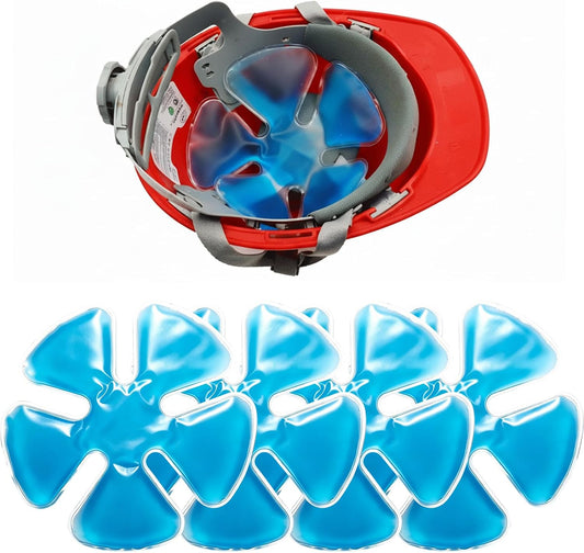 Stay Cool and Comfortable with Reusable Gel Ice Packs for Hats – Adjustable Cold Therapy Inserts for Hard Hats and Sun Hats – 4-Hour Relief for Construction Workers, Migraines, and Heat Stroke Prevention – 4 Pack