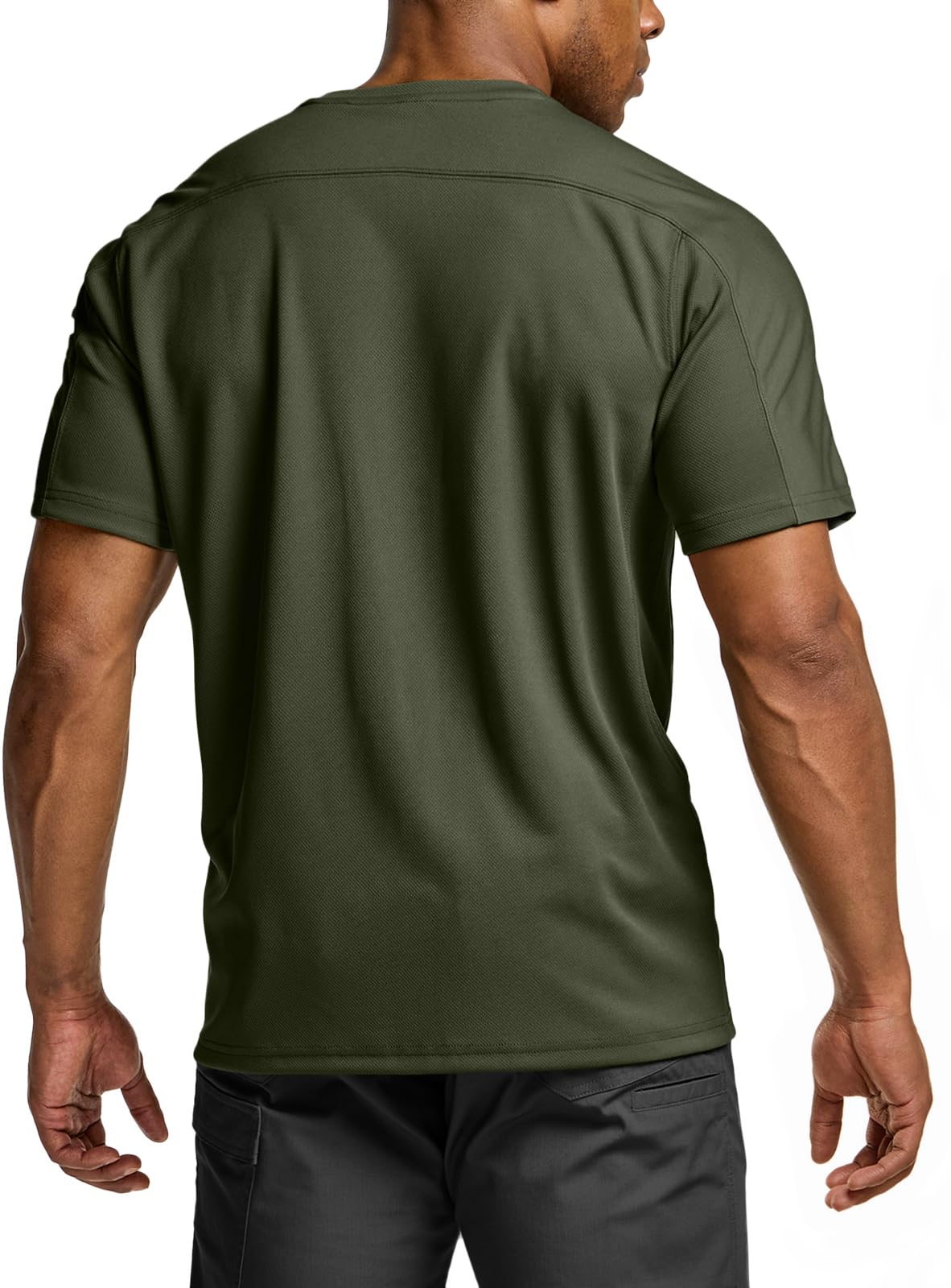 CQR Men's Short Sleeve Military Tactical T-Shirt, Athletic Gym Training Army Shirts, Outdoor Hiking Workout Shirt