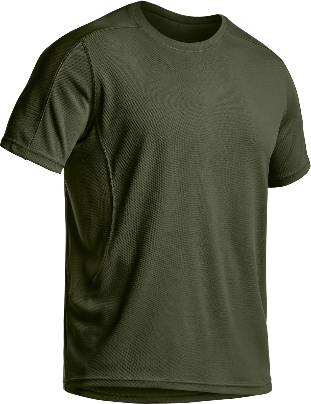 CQR Men's Short Sleeve Military Tactical T-Shirt, Athletic Gym Training Army Shirts, Outdoor Hiking Workout Shirt
