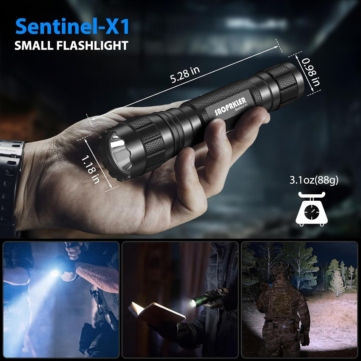 High Lumens Tactical Flashlight - Ultimate Duty Belt Companion for Law Enforcement and Outdoor Adventures