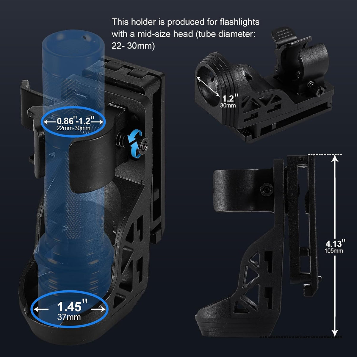 High Lumens Tactical Flashlight - Ultimate Duty Belt Companion for Law Enforcement and Outdoor Adventures