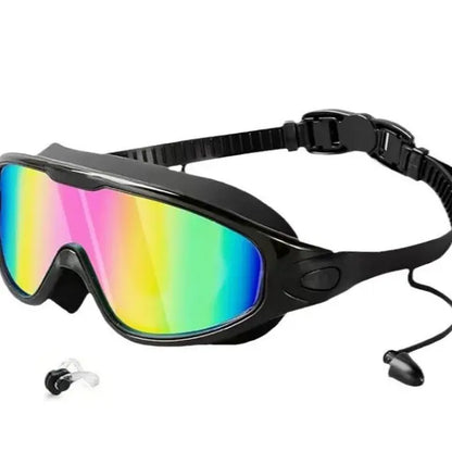 2 Pack Anti‑Fog Swim Goggles for Adults & Kids | 180° Wide View,Uv Protection, Adjustable Strap, Colorful Mirrored Lenses for Men & Women&Kids Outdoorfun