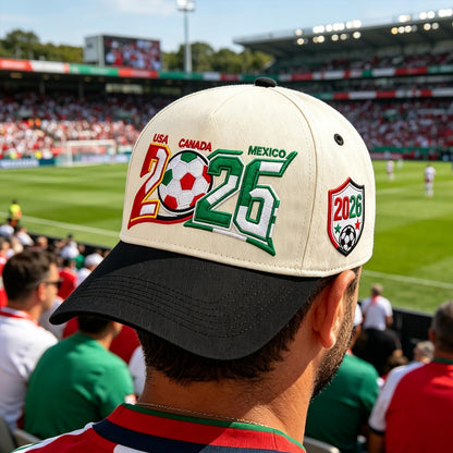 2026 Soccer Fan Baseball Cap, USA Canada Mexico Inspired Embroidered Cotton Hat, Adjustable Game Day Sports Cap