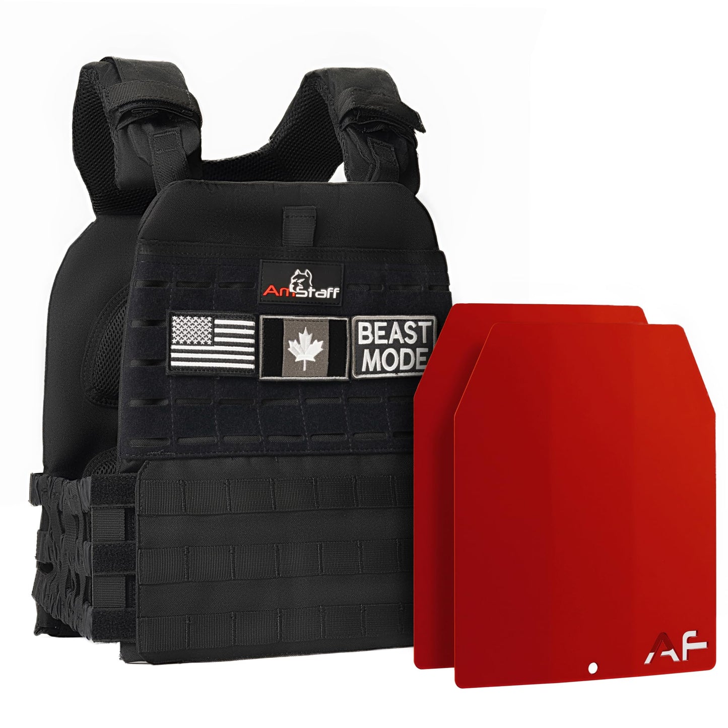 Amstaff Tactical Weighted Vest - Adjustable Weight Vests - Versatile Wearable Vest for Fitness Workouts, Strength and Endurance Training, Running