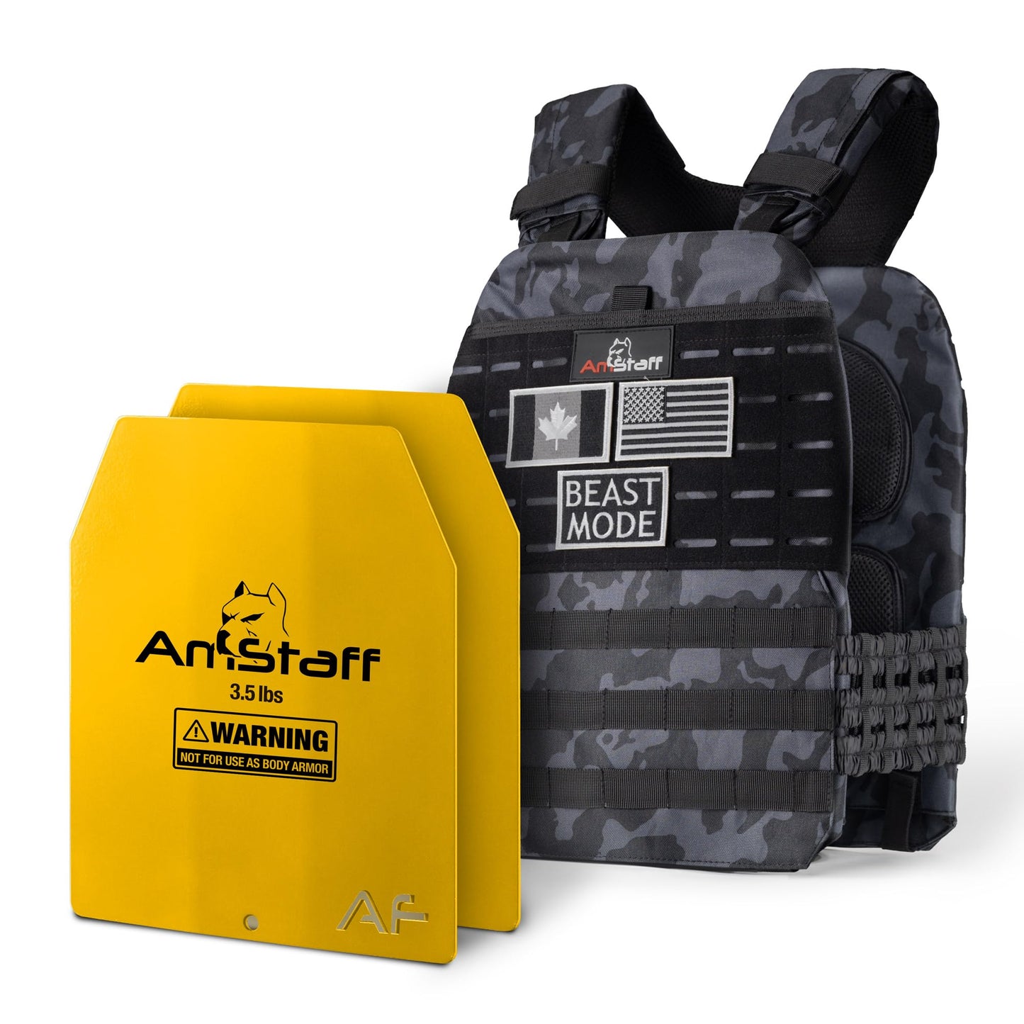 Amstaff Tactical Weighted Vest - Adjustable Weight Vests - Versatile Wearable Vest for Fitness Workouts, Strength and Endurance Training, Running