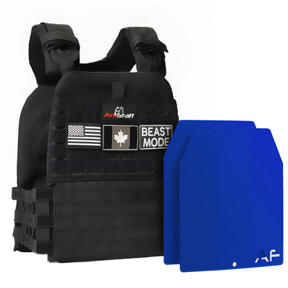 Amstaff Tactical Weighted Vest - Adjustable Weight Vests - Versatile Wearable Vest for Fitness Workouts, Strength and Endurance Training, Running