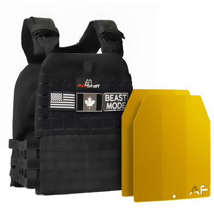 Amstaff Tactical Weighted Vest - Adjustable Weight Vests - Versatile Wearable Vest for Fitness Workouts, Strength and Endurance Training, Running