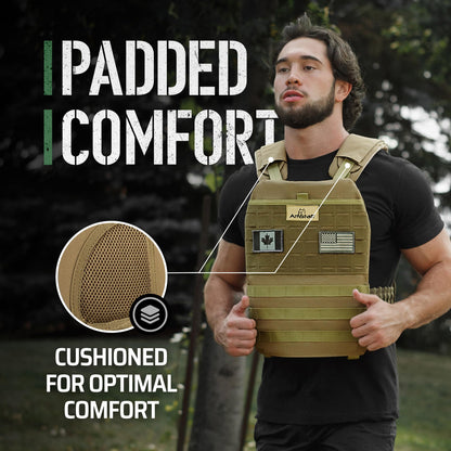 Amstaff Tactical Weighted Vest - Adjustable Weight Vests - Versatile Wearable Vest for Fitness Workouts, Strength and Endurance Training, Running