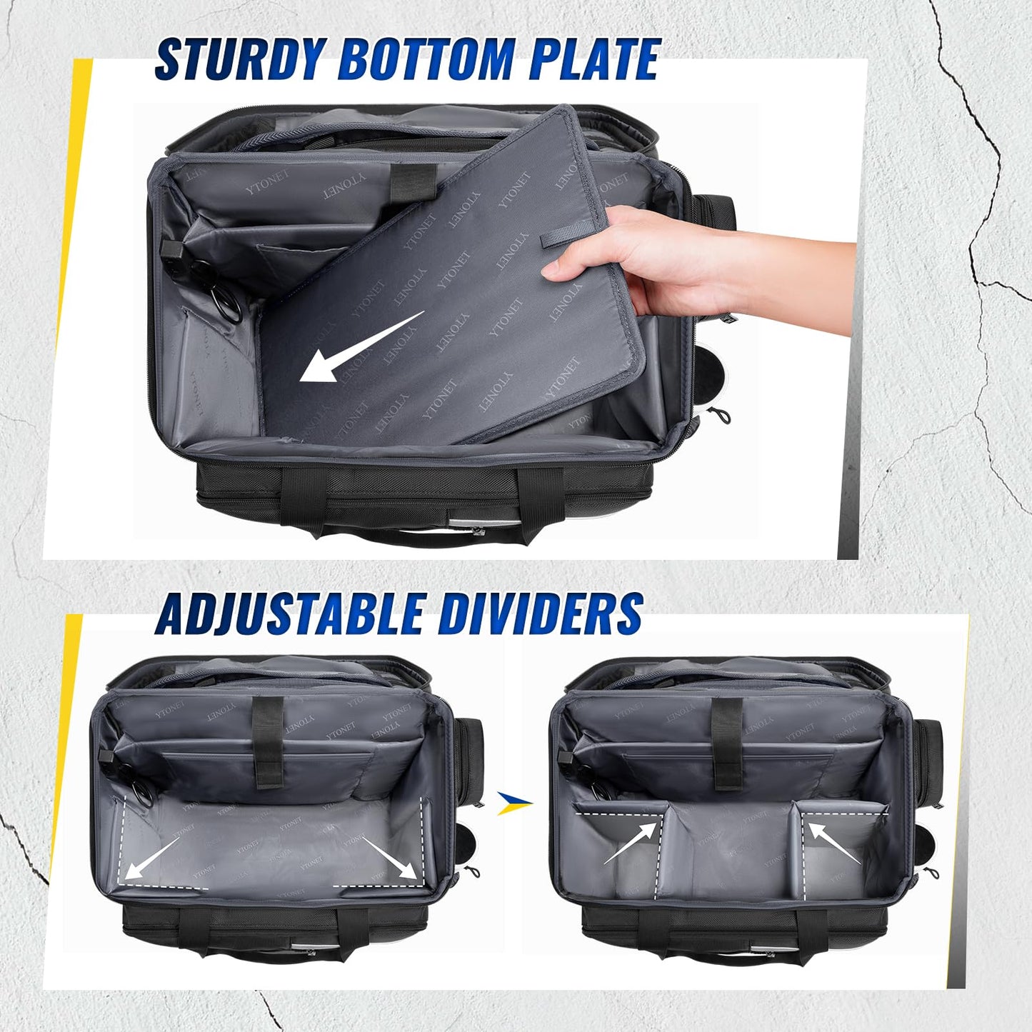 Patrol Bag Law Enforcement, Extra Large Police Gear Bag for Car Front Seat Organizer with a MOLLE Pouch & 15.6In Laptop Layer, Multiple Compartments Police Duty Bags Fit Vehicle Passenger Seat, Black
