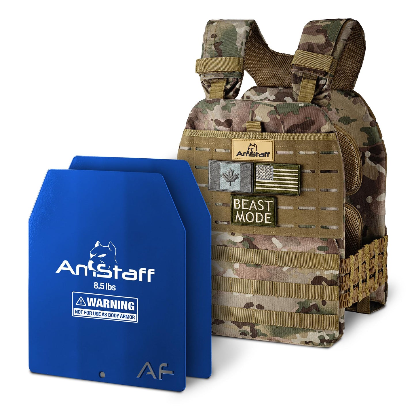 Amstaff Tactical Weighted Vest - Adjustable Weight Vests - Versatile Wearable Vest for Fitness Workouts, Strength and Endurance Training, Running