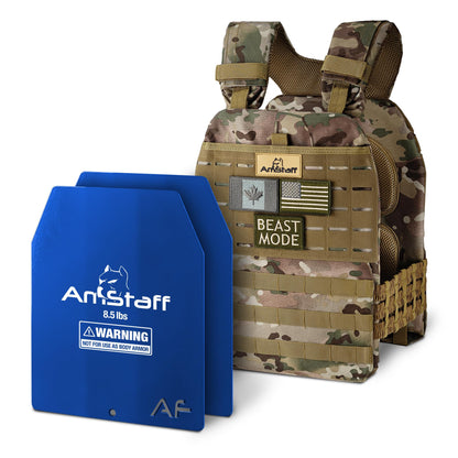 Amstaff Tactical Weighted Vest - Adjustable Weight Vests - Versatile Wearable Vest for Fitness Workouts, Strength and Endurance Training, Running