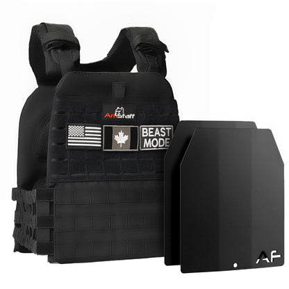 Amstaff Tactical Weighted Vest - Adjustable Weight Vests - Versatile Wearable Vest for Fitness Workouts, Strength and Endurance Training, Running
