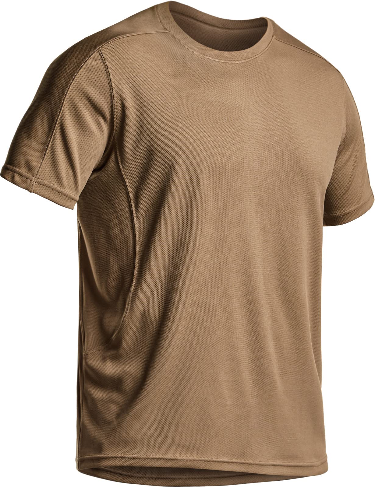 CQR Men's Short Sleeve Military Tactical T-Shirt, Athletic Gym Training Army Shirts, Outdoor Hiking Workout Shirt