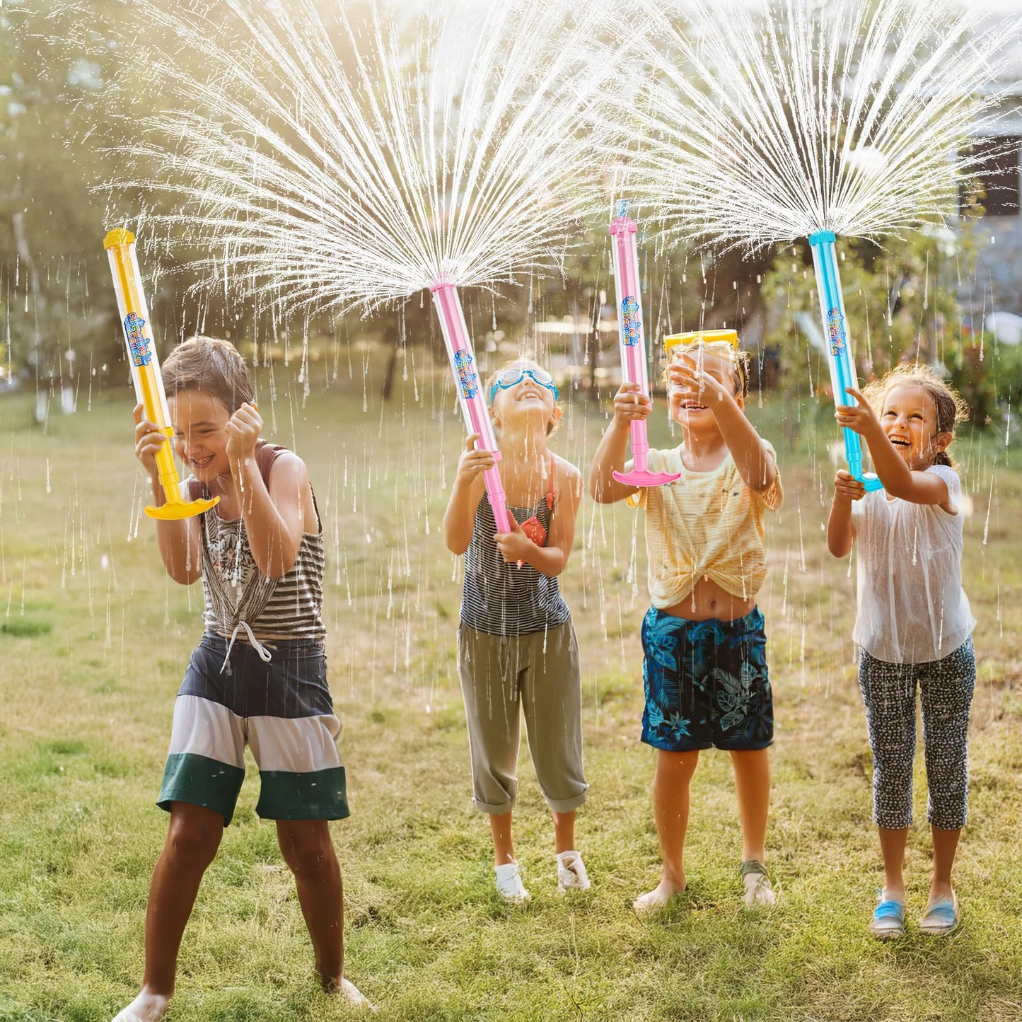 6Pack Creativity Fireworks Water Gun, Sprays Water Like Fireworks, Squirt Gun for Kids, Bulk Samll Water Blaster Summer Pool, Backyard, Beach, Birthday Party Outdoor Game Toys