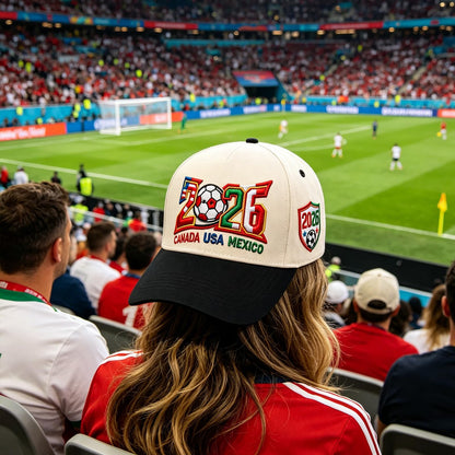 2026 Soccer Fan Baseball Cap, USA Canada Mexico Inspired Embroidered Cotton Hat, Adjustable Game Day Sports Cap