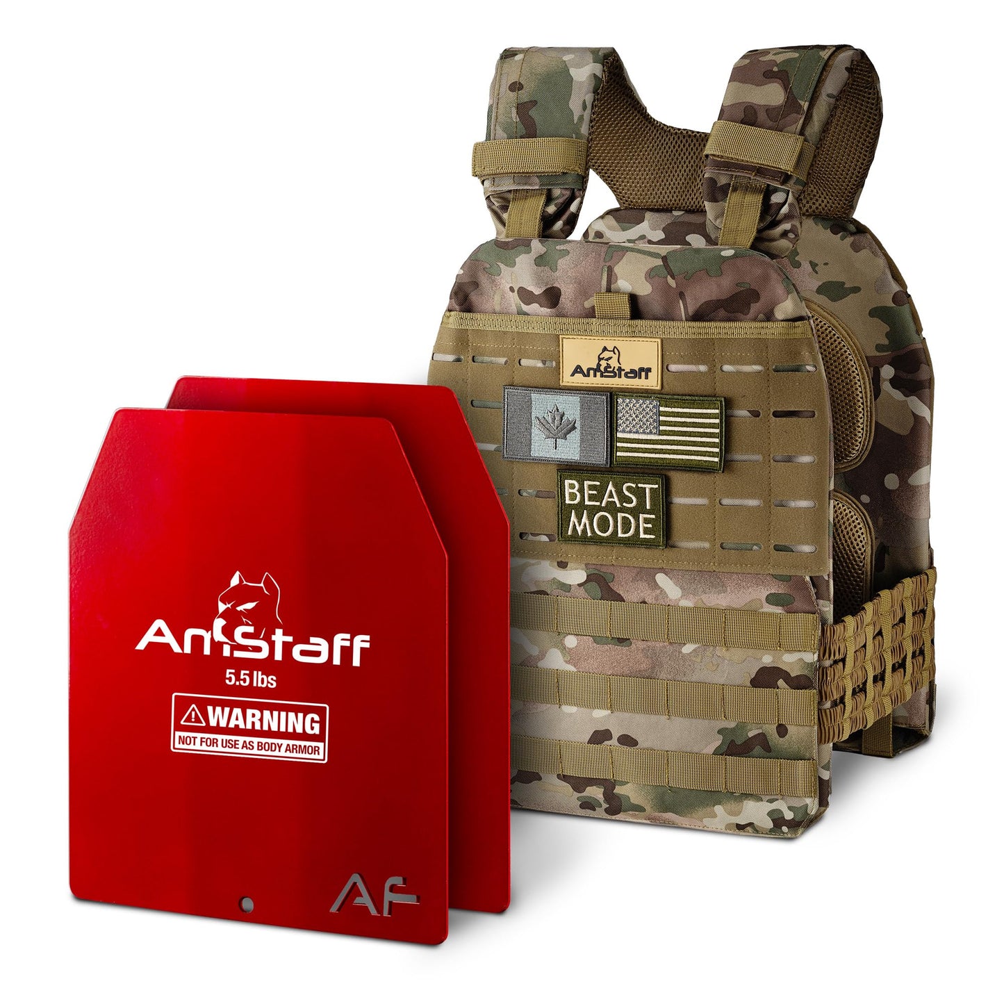 Amstaff Tactical Weighted Vest - Adjustable Weight Vests - Versatile Wearable Vest for Fitness Workouts, Strength and Endurance Training, Running