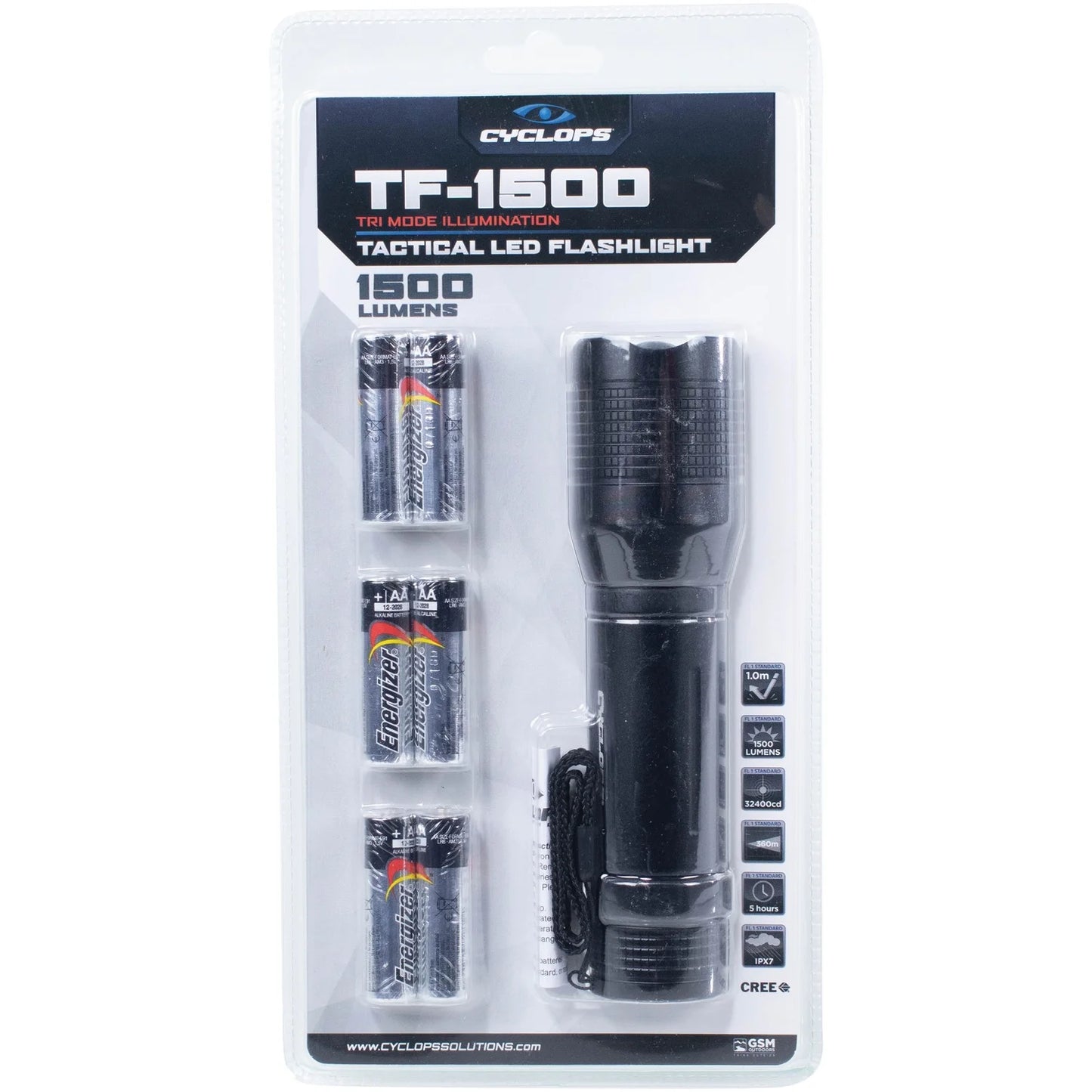 Tactical Flashlight 1500 Lumens
