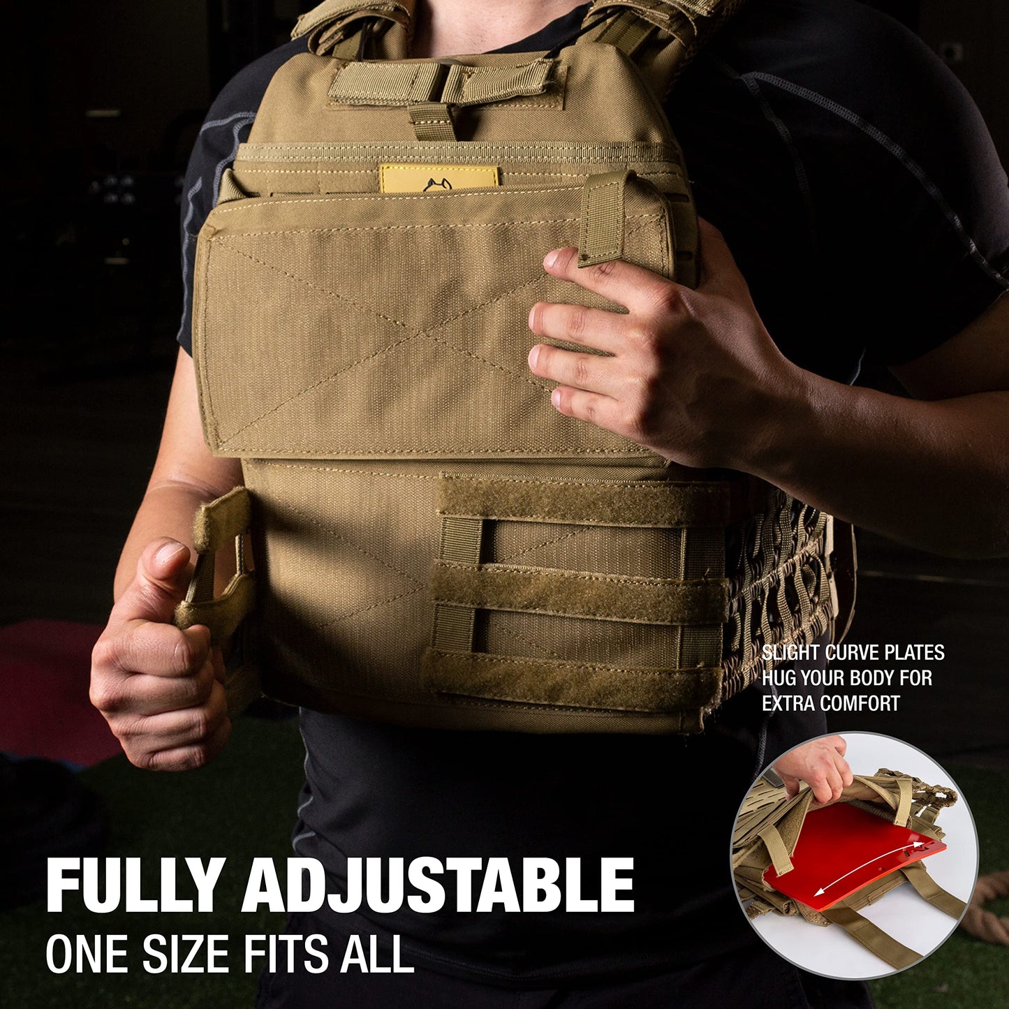 Amstaff Tactical Weighted Vest - Adjustable Weight Vests - Versatile Wearable Vest for Fitness Workouts, Strength and Endurance Training, Running