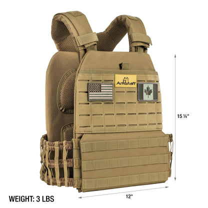 Amstaff Tactical Weighted Vest - Adjustable Weight Vests - Versatile Wearable Vest for Fitness Workouts, Strength and Endurance Training, Running